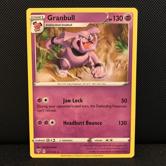Granbull 71/189 - Darkness Ablaze Pokemon Card - NM/Mint