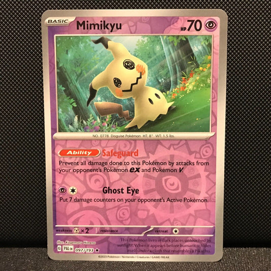 Mimikyu Reverse Holo 097/193 - SV2 Paldea Evolved Pokemon Card - NM/Mint