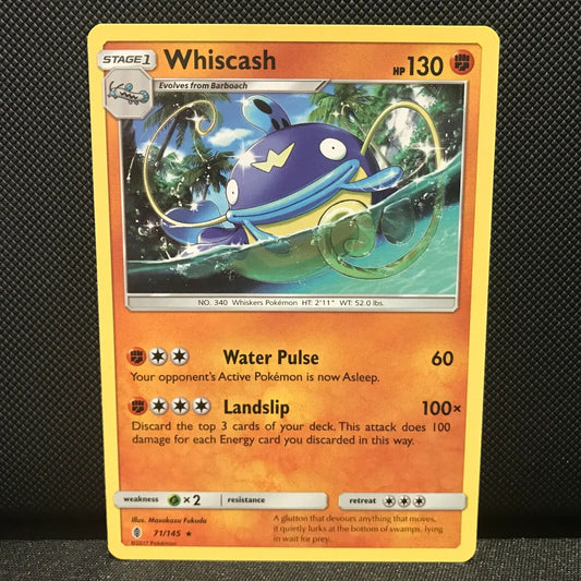 Whiscash 71/145 - Guardians Rising Pokemon Card - NM/Mint