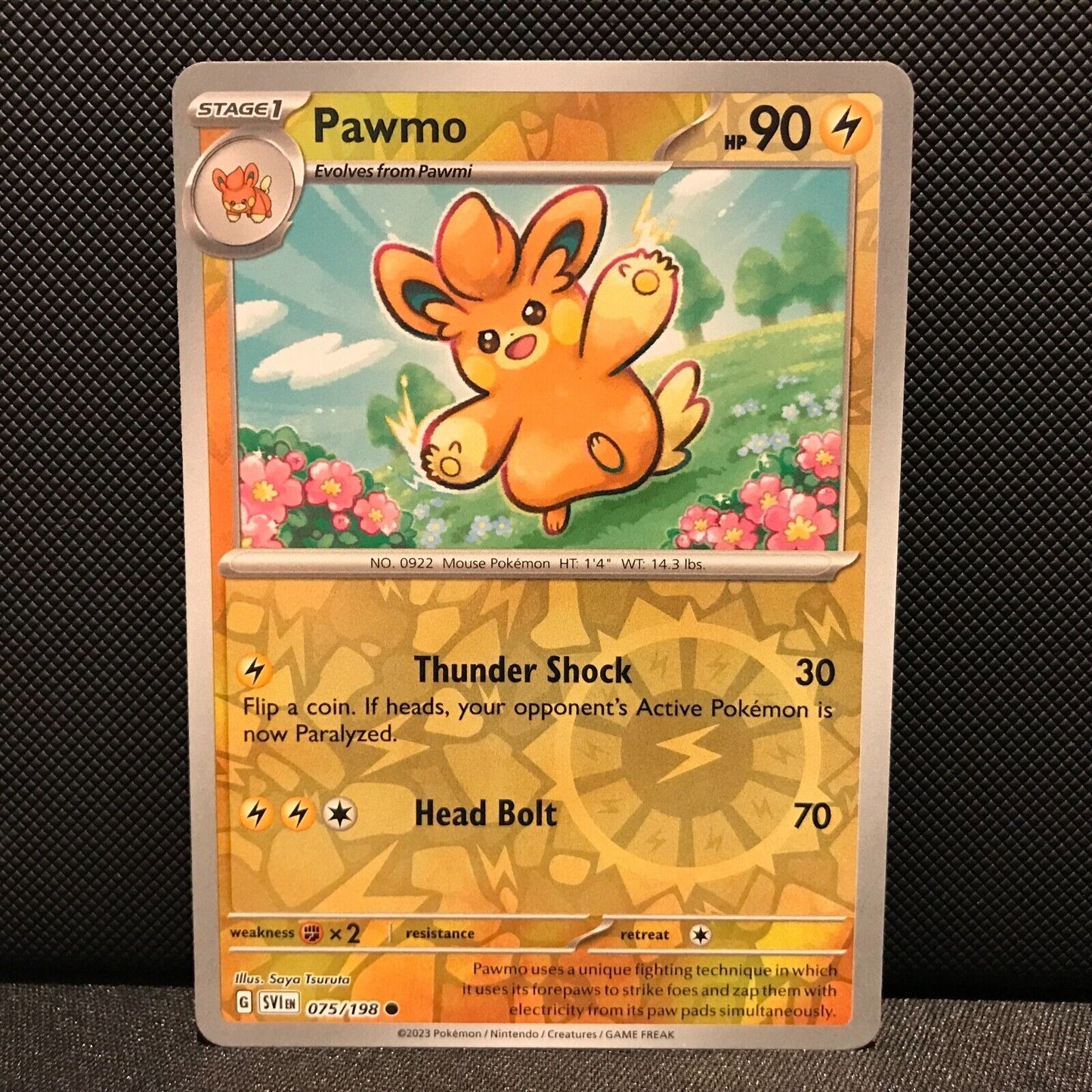 Pawmo Reverse Holo 075/198 - SV1EN Base Set Pokemon Card - NM/Mint