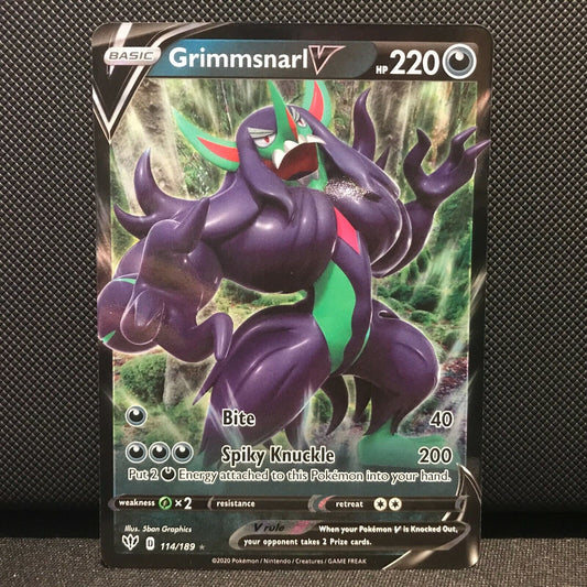 Grimmsnarl V 114/189 - Darkness Ablaze Pokemon Card - NM/Mint
