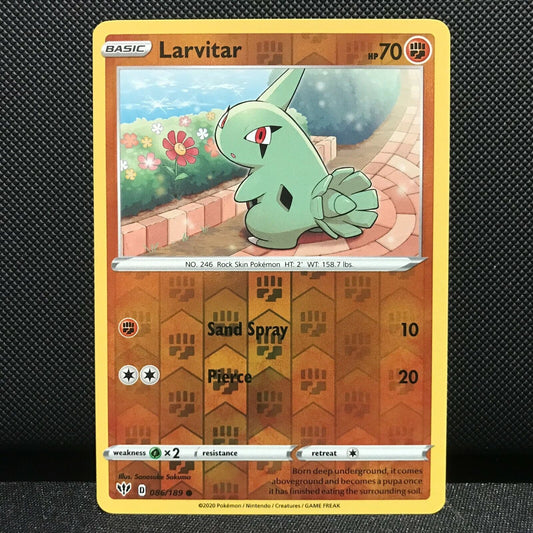 Larvitar Reverse Holo 86/189 - Darkness Ablaze Pokemon Card - NM/Mint