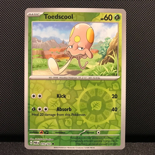 Toedscool Reverse Holo 016/182 - Paradox Rift Pokemon Card - NM/Mint
