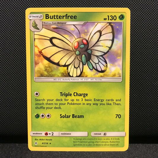 Butterfree 4/214 - Unbroken Bonds Pokemon Card - NM/Mint