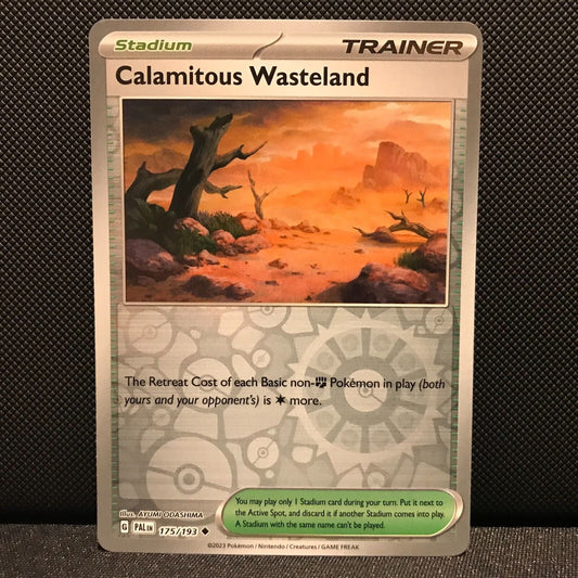 Calamitous Wasteland Reverse Holo 175/193 - SV2 Paldea Evolved Pokemon Card - NM