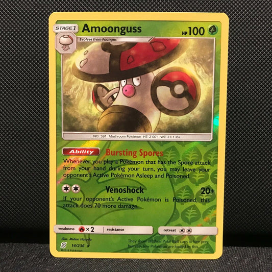 Amoonguss Reverse Holo 14/236 - Unified Minds Pokemon Card - NM/Mint