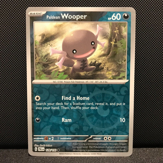 Paldean Wooper Reverse Holo 128/193 - SV2 Paldea Evolved Pokemon Card - NM/Mint