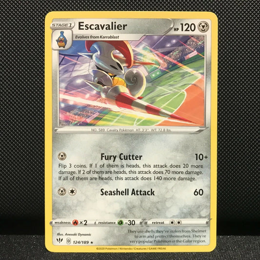 Escavalier 124/189 - Darkness Ablaze Pokemon Card - NM/Mint