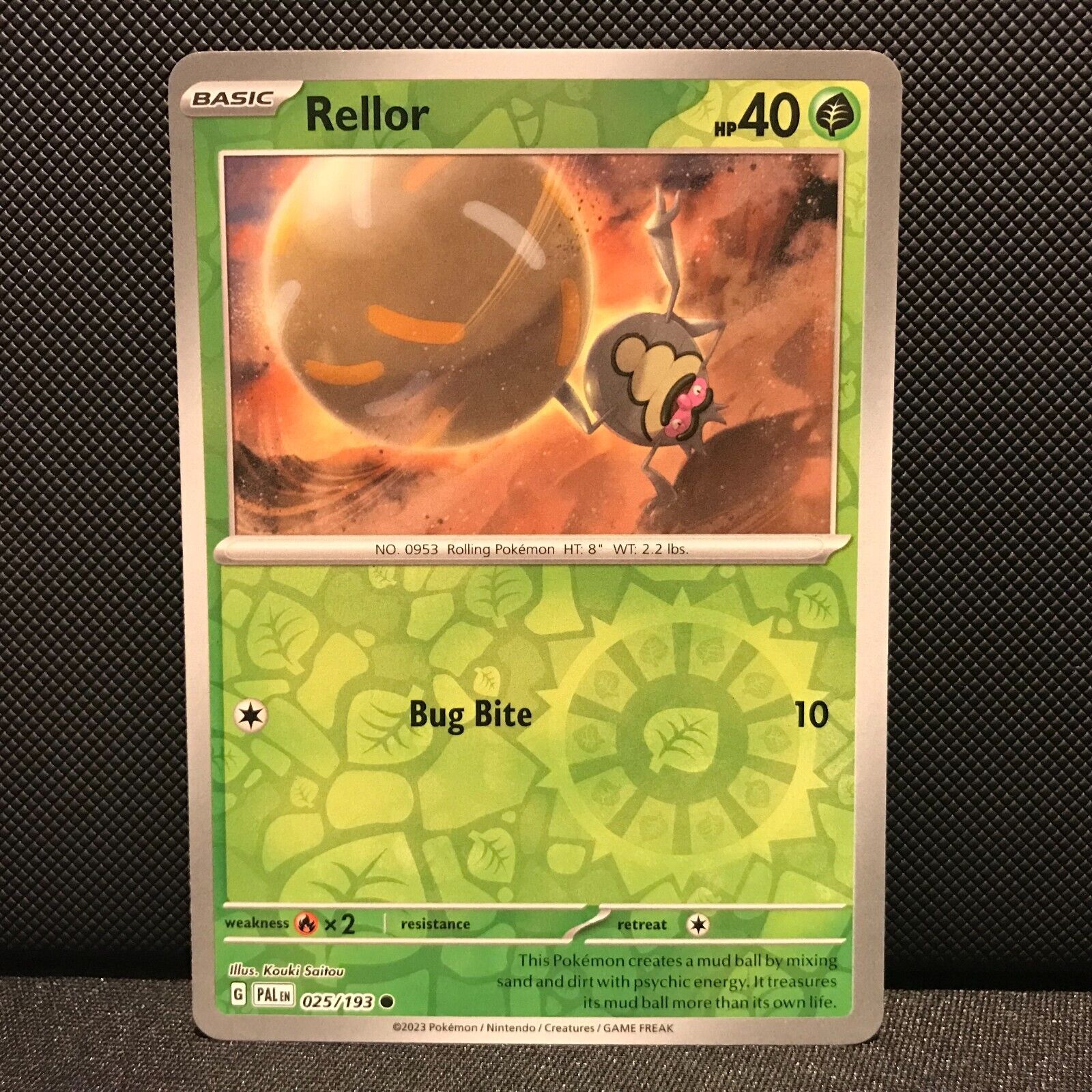 Rellor Reverse Holo 025/193 - SV2 Paldea Evolved Pokemon Card - NM/Mint