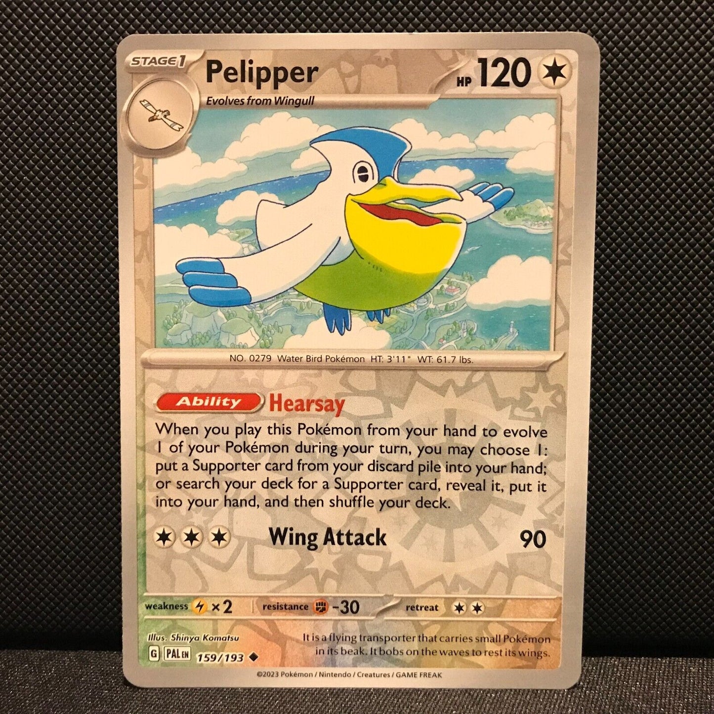 Pelipper Reverse Holo 159/193 - SV2 Paldea Evolved Pokemon Card - NM/Mint