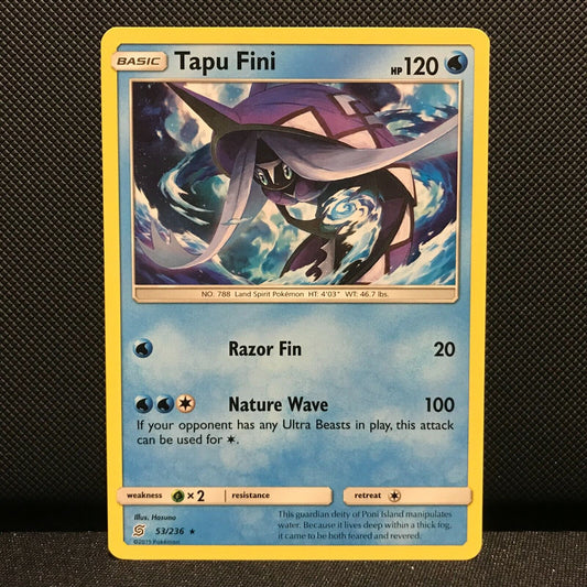 Tapu Fini 53/236 - Unified Minds Pokemon Card - NM/Mint