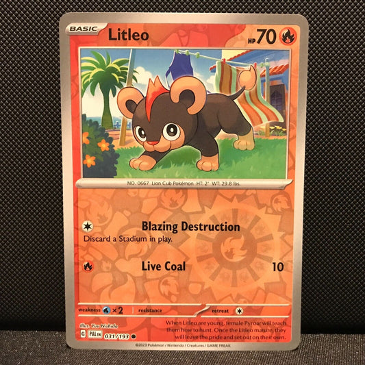 Litleo Reverse Holo 031/193 - SV2 Paldea Evolved Pokemon Card - NM/Mint