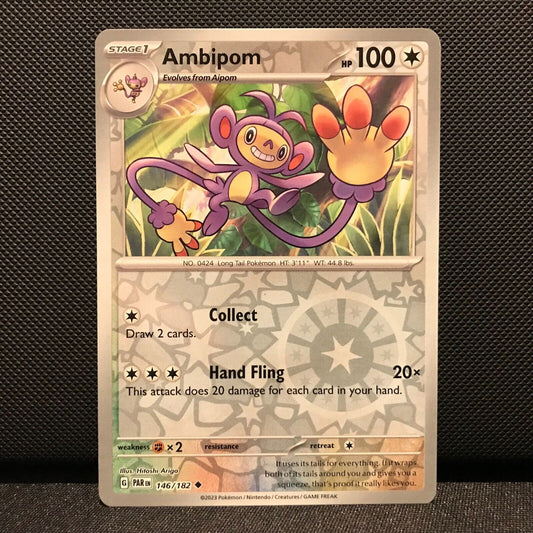 Ambipom Reverse Holo 146/182 - Paradox Rift Pokemon Card - NM/Mint