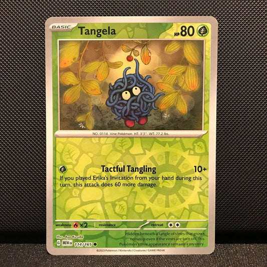 Tangela Reverse Holo 114/165- Scarlet & Voilet 151 Pokemon Card - NM/Mint