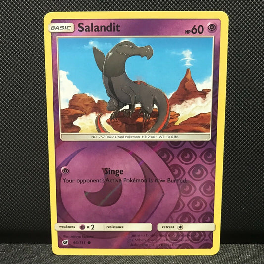 Salandit Reverse Holo 46/111 - Crimson Invasion Pokemon Card - NM/Mint