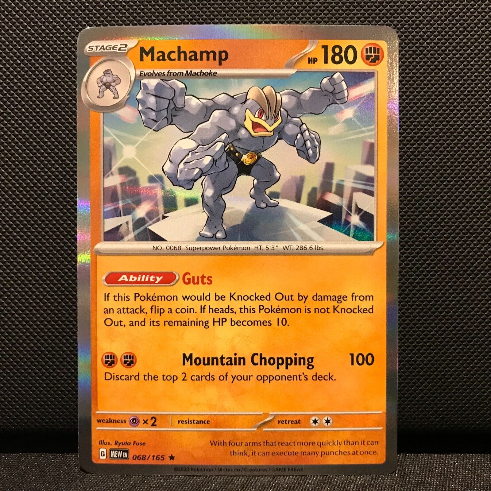 Machamp Holo 068/165- Scarlet & Voilet 151 Pokemon Card - NM/Mint