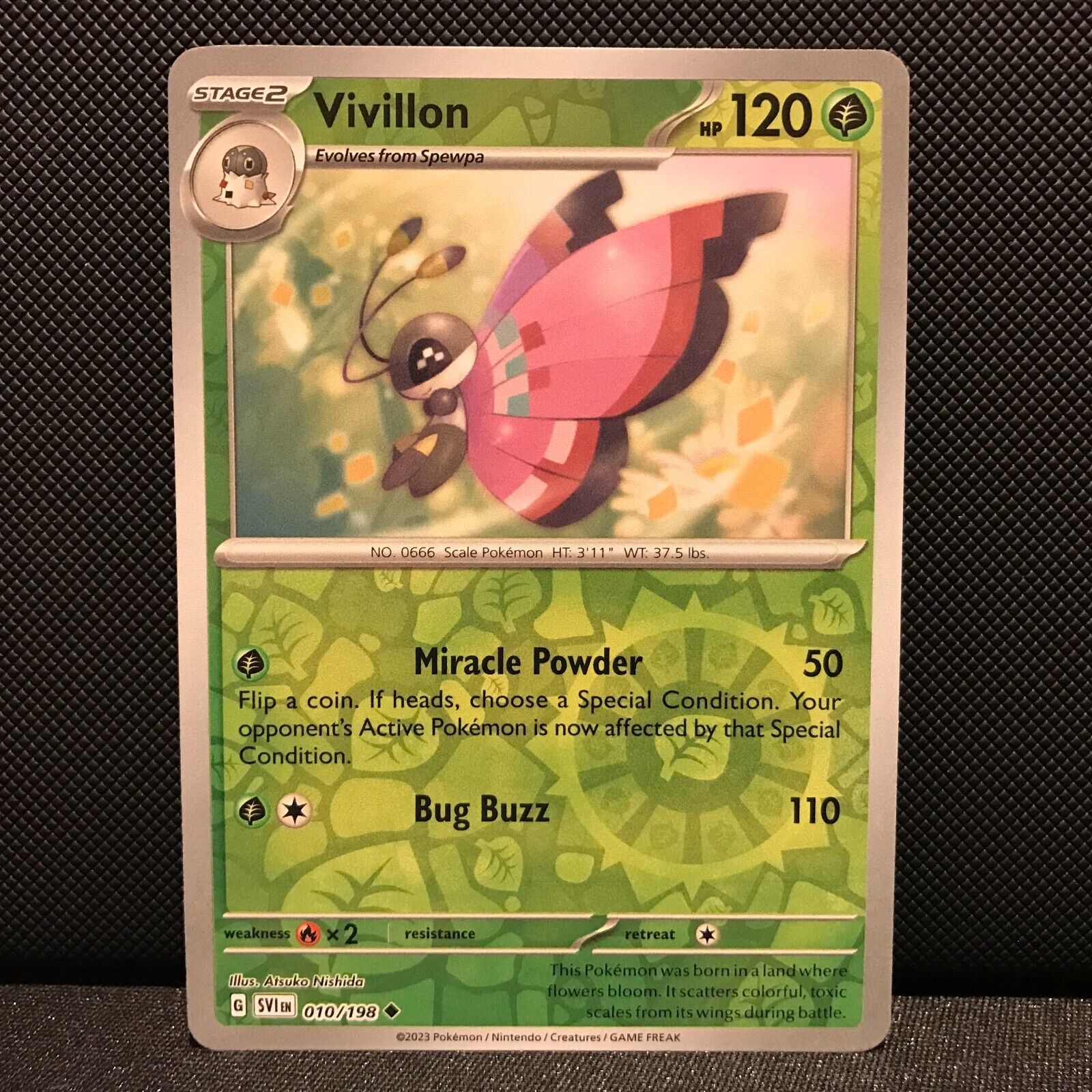 Viviillon Reverse Holo 010/198 - SV1EN Base Set Pokemon Card - NM/Mint