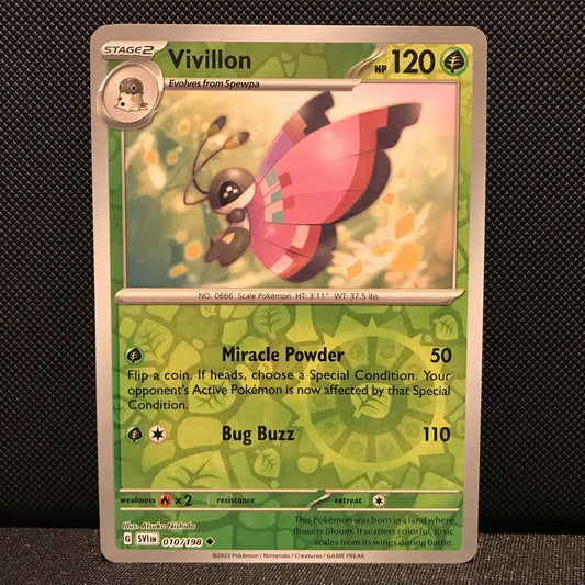 Viviillon Reverse Holo 010/198 - SV1EN Base Set Pokemon Card - NM/Mint
