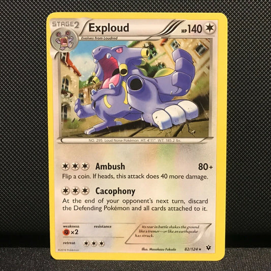 Exploud 82/124 - Fates Collide Pokemon Card - NM/Mint