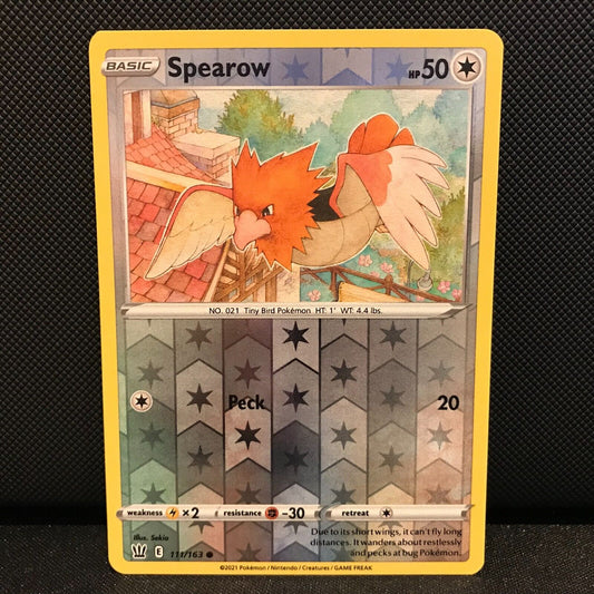 Spearow Reverse Holo 111/163 - Battle Styles Pokemon Card - NM/Mint