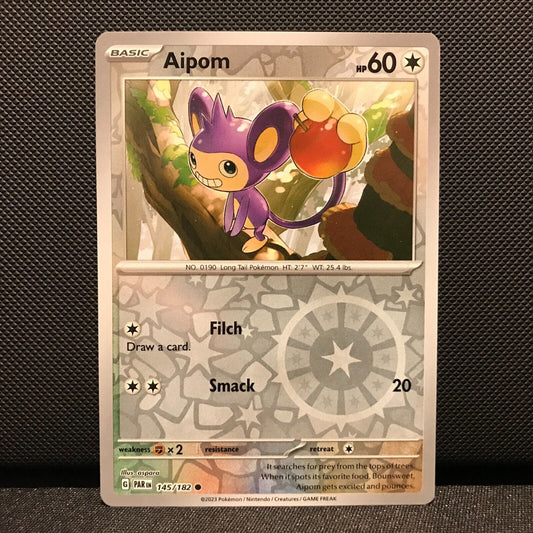 Aipom Reverse Holo 145/182 - Paradox Rift Pokemon Card - NM/Mint