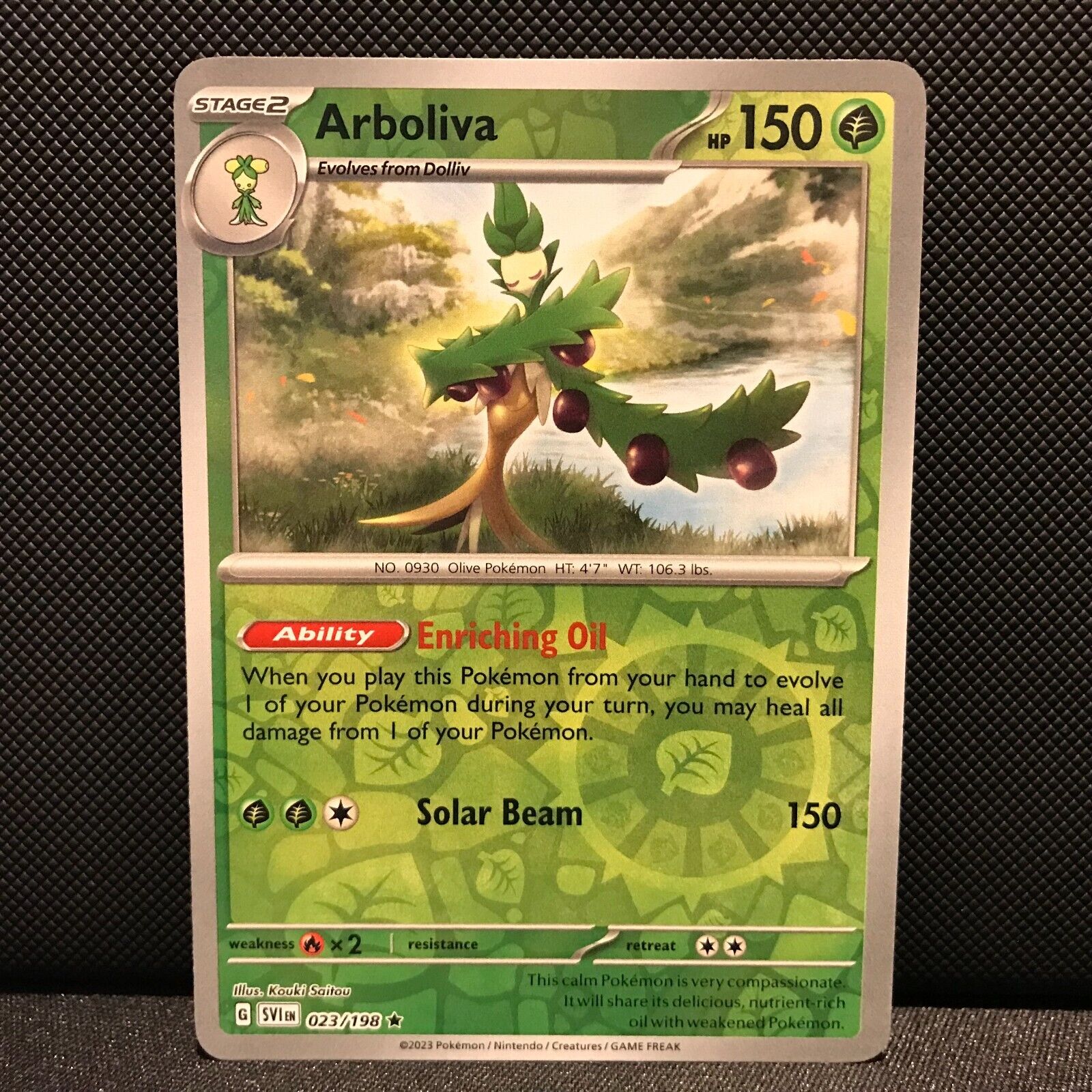 Arboliva Reverse Holo 023/198 - SV1EN Base Set Pokemon Card - NM/Mint