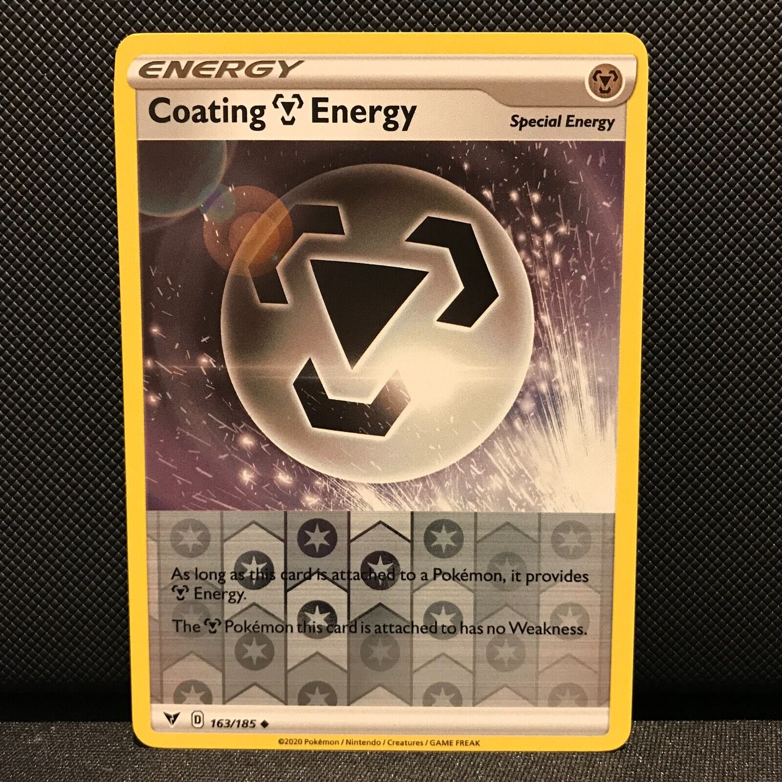 Coating Energy Reverse Holo 163/185 - Vivid Voltage Pokemon Card - NM/Mint