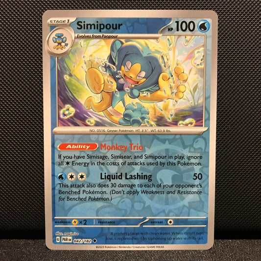 Simipour Reverse Holo 042/182 - Paradox Rift Pokemon Card - NM/Mint
