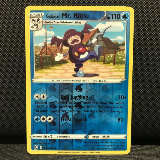 Galarian Mr. Rime Reverse Holo 35/163 - Battle Styles Pokemon Card - NM/Mint