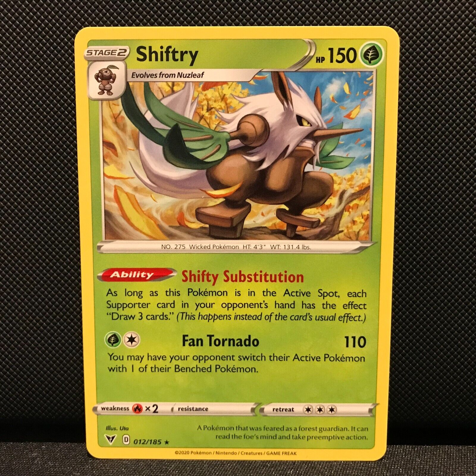 Shiftry 12/185 - Vivid Voltage Pokemon Card - NM/Mint