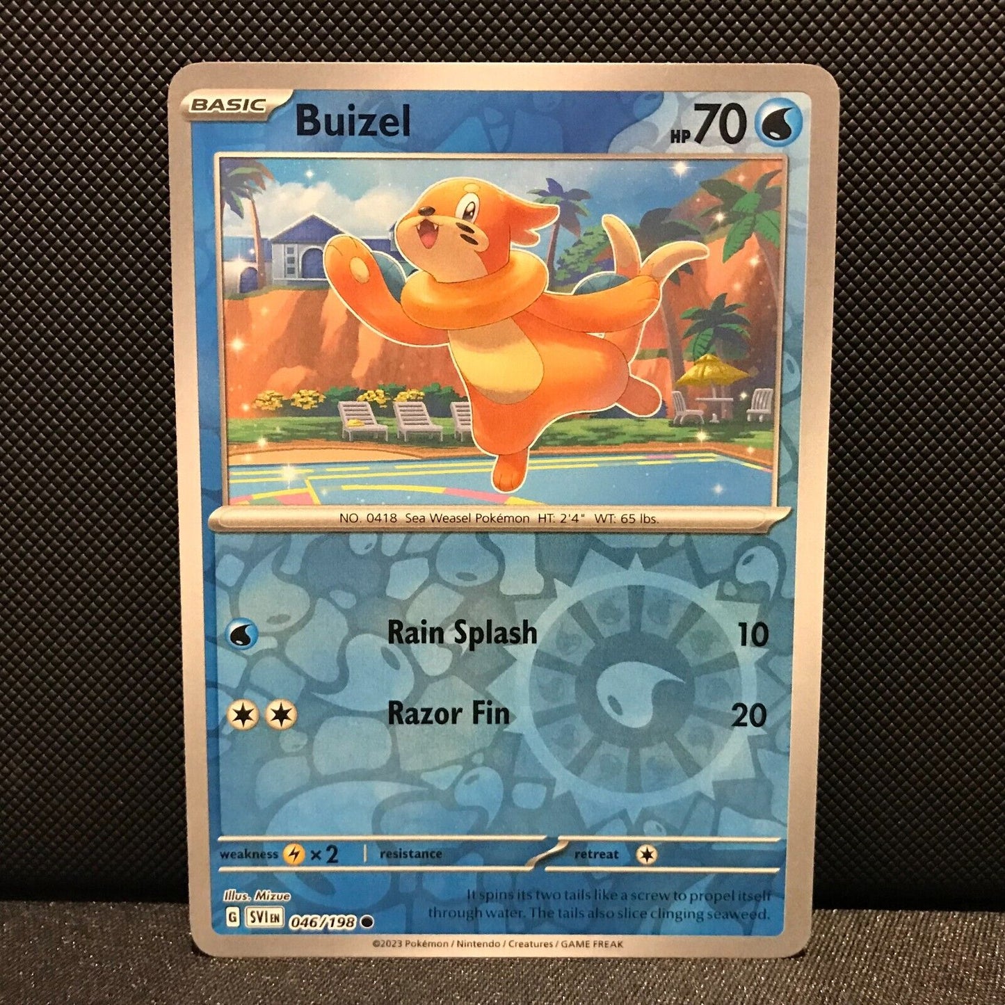 Buizel Reverse Holo 046/198 - SV1EN Base Set Pokemon Card - NM/Mint