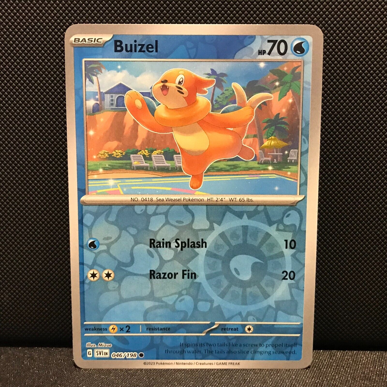 Buizel Reverse Holo 046/198 - SV1EN Base Set Pokemon Card - NM/Mint