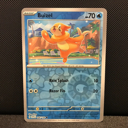 Buizel Reverse Holo 046/198 - SV1EN Base Set Pokemon Card - NM/Mint