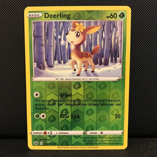 Deerling Reverse Holo 011/198 - Chilling Reign Pokemon Card - NM/Mint