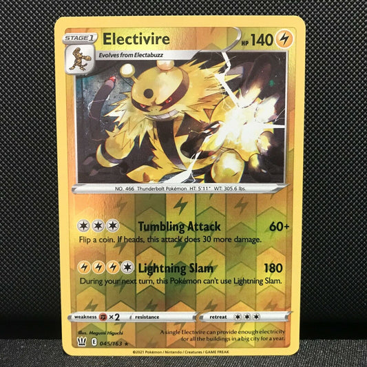 Electivire Reverse Holo 45/163 - Battle Styles Pokemon Card - NM/Mint