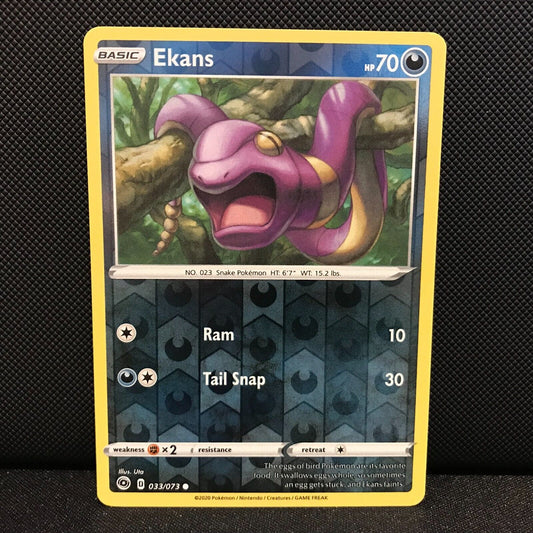 Ekans Reverse Holo 33/73 - Champion's Path Pokemon Card - NM/Mint