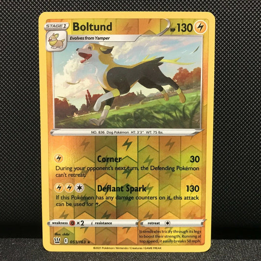 Boltund Reverse Holo 53/163 - Battle Styles Pokemon Card - NM/Mint