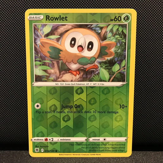 Rowlet Reverse Holo 19/189 - Astral Radiance Pokemon Card - NM/Mint