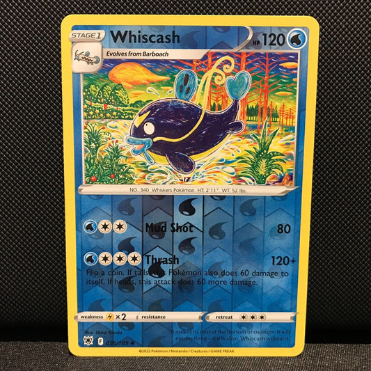 Whiscash Reverse Holo 36/189 - Astral Radiance Pokemon Card - NM/Mint