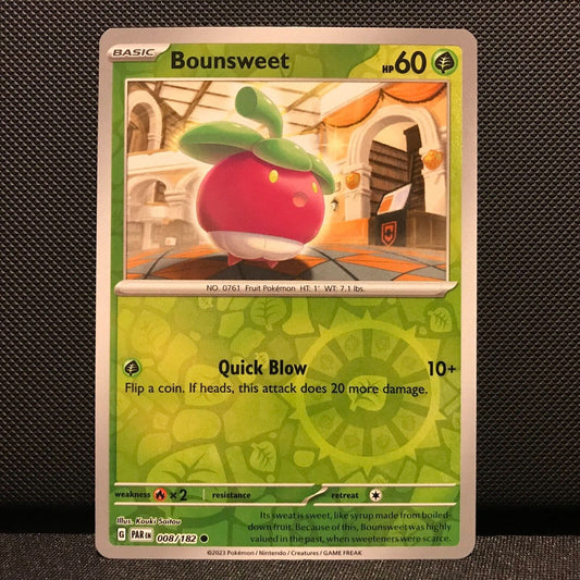 Bounsweet Reverse Holo 008/182 - Paradox Rift Pokemon Card - NM/Mint