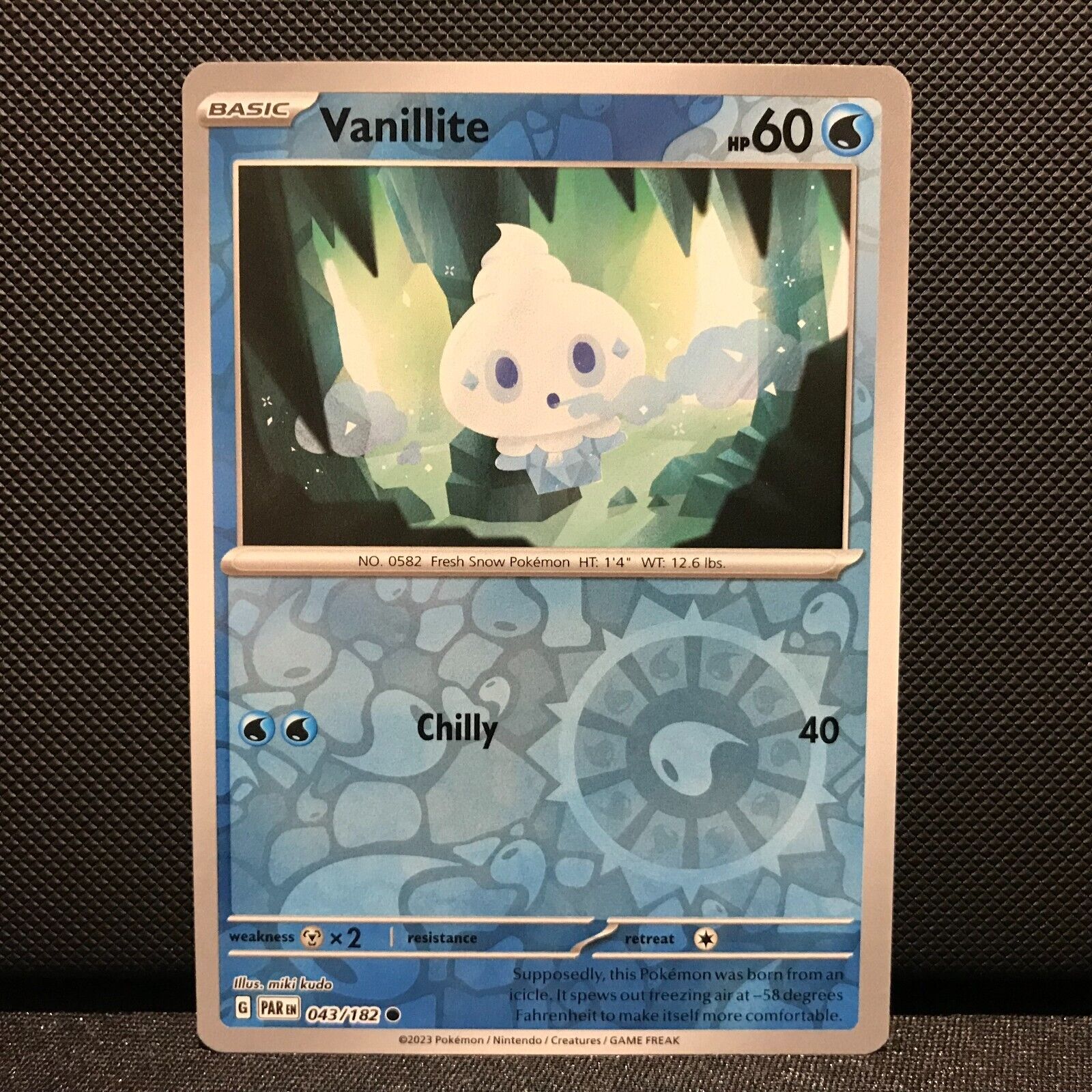 Vanillite Reverse Holo 043/182 - Paradox Rift Pokemon Card - NM/Mint