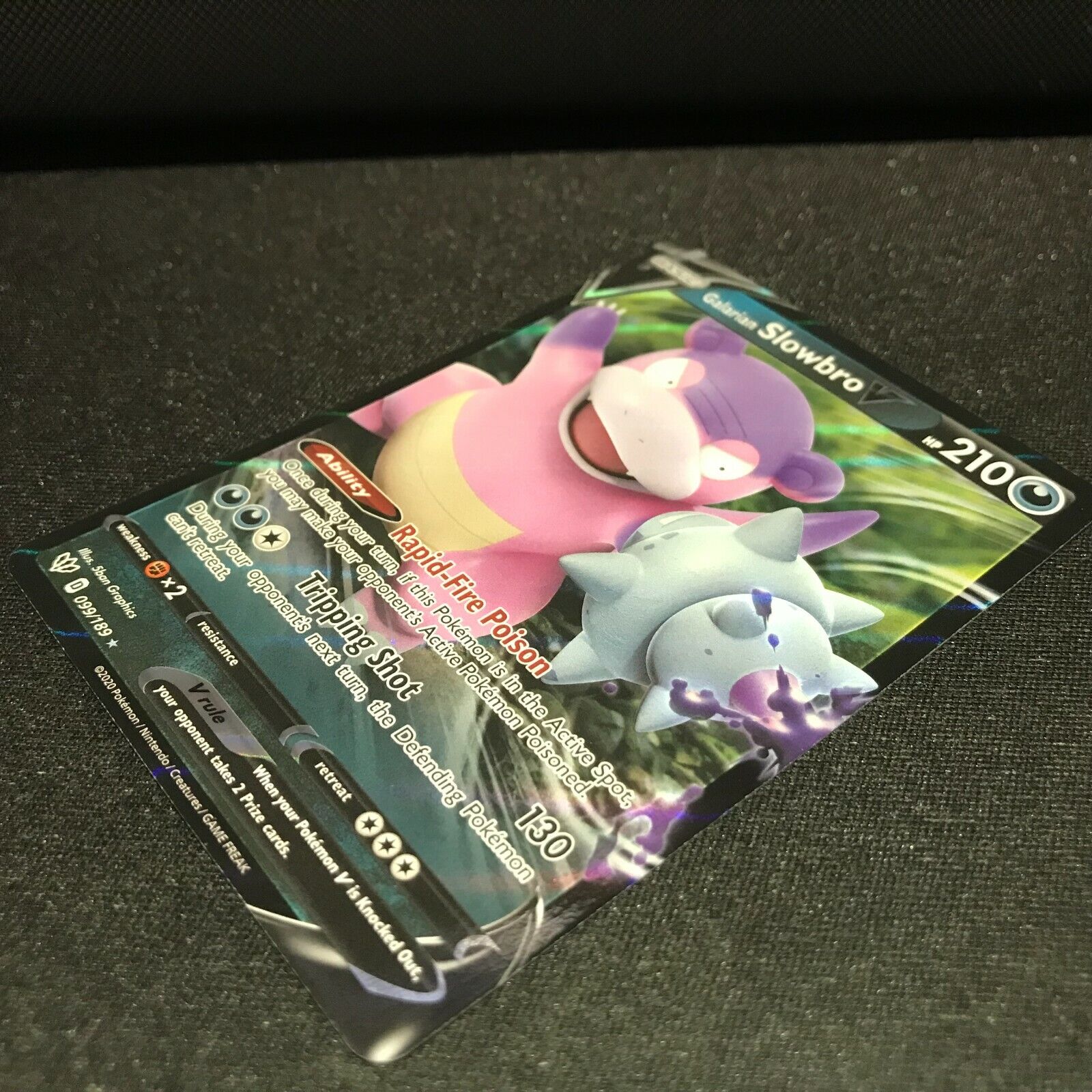 Galarian Slowbro V 99/189 - Darkness Ablaze Pokemon Card - NM/Mint