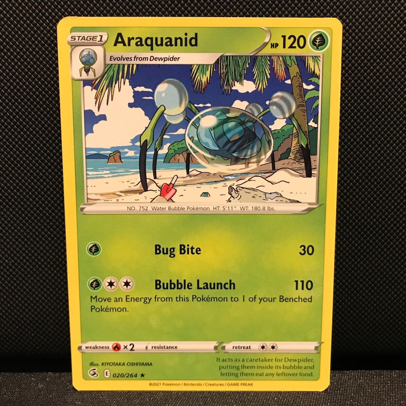 Araquanid 20/264 - Fusion Strike Pokemon Card - NM/Mint