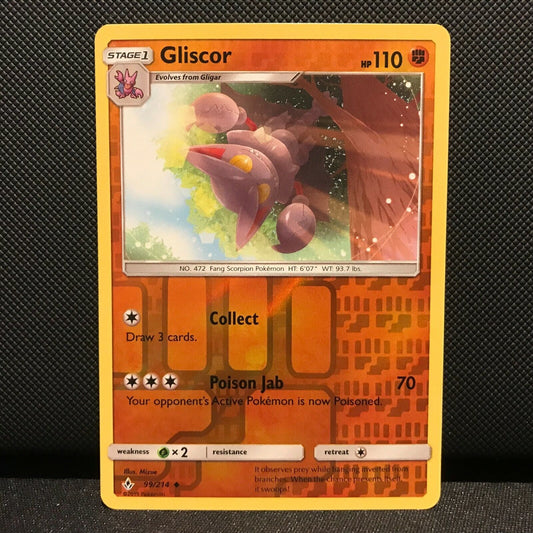 Gliscor Reverse Holo 99/214 - Unbroken Bonds Pokemon Card - NM/Mint