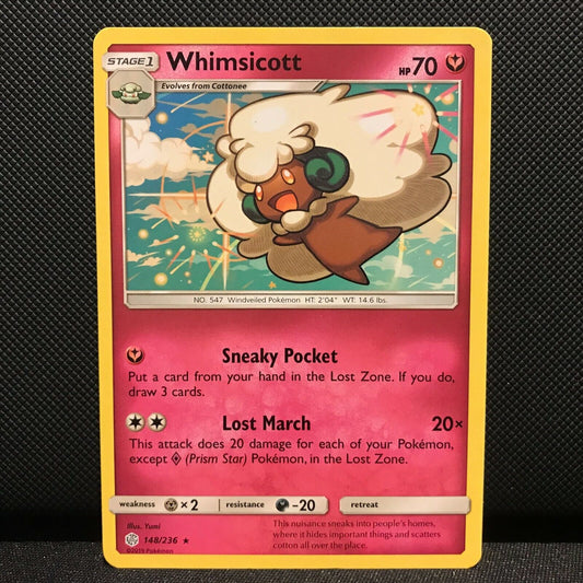 Whimsicott 148/236 - Cosmic Eclipse Pokemon Card - NM/Mint