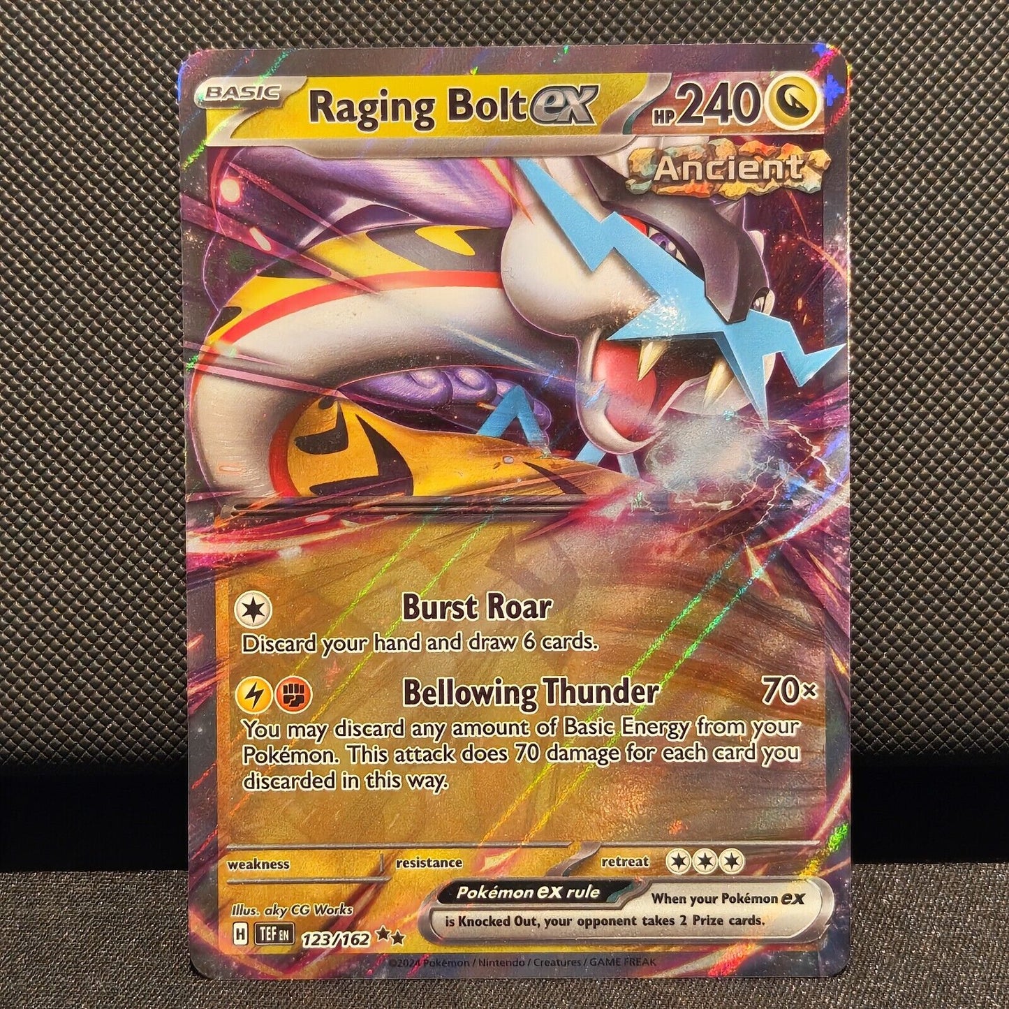 Raging Bolt EX 123/162 - Temporal Forces Pokemon Card - NM/Mint