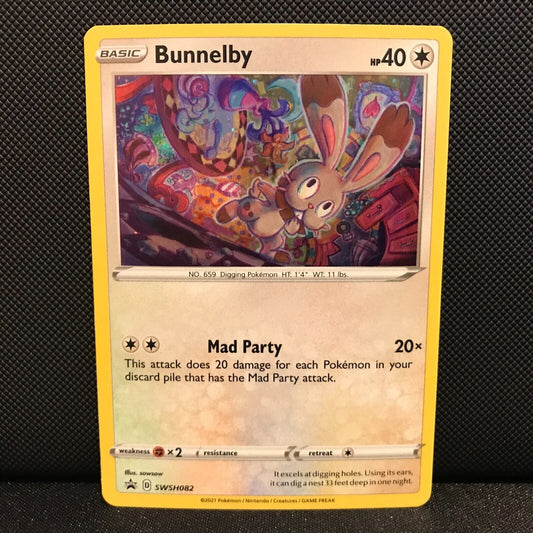 Bunnelby SWSH082 - Sword & Shield Black Star Promo Pokemon Card - NM/Mint