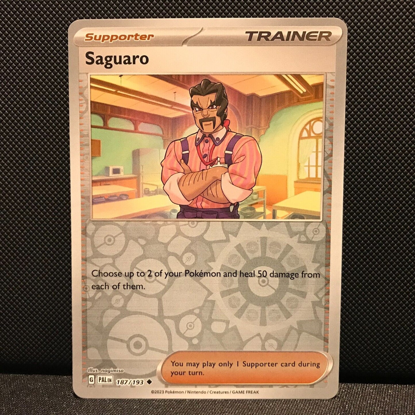 Saguaro Reverse Holo 187/193 - SV2 Paldea Evolved Pokemon Card - NM/Mint
