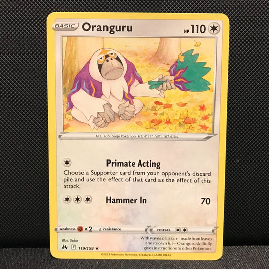 Oranguru 119/159 - Crown Zenith Pokemon Card - NM/Mint