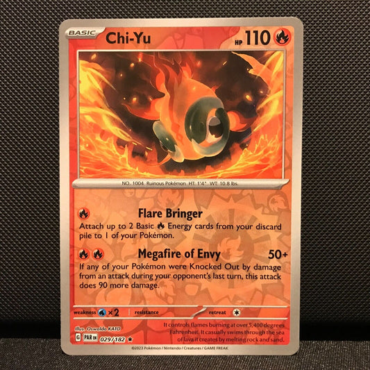 Chi-Yu Reverse Holo 029/182 - Paradox Rift Pokemon Card - NM/Mint